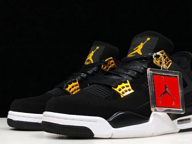 Rep TB Jordan Air 308497-032 Metallic Royalty Black 4 Gold-White 0710